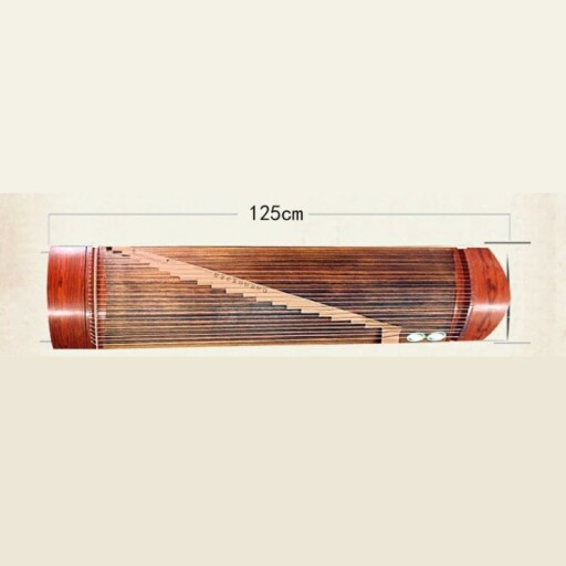 Close-up of 125cm Paulownia Guzheng showcasing its strings and craftsmanship