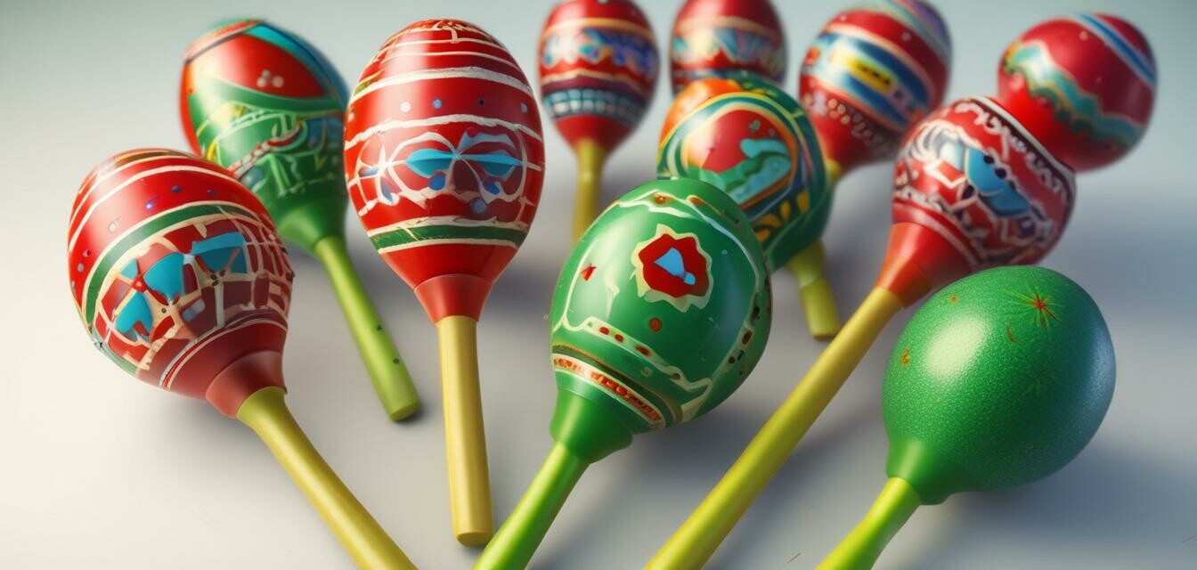 Children's maracas in vibrant colors