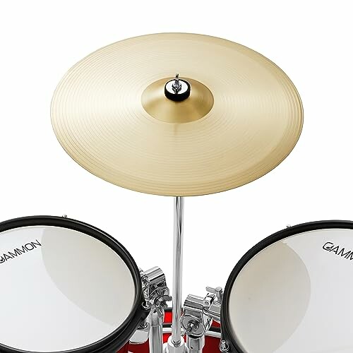 Close-up of a cymbal and drum set