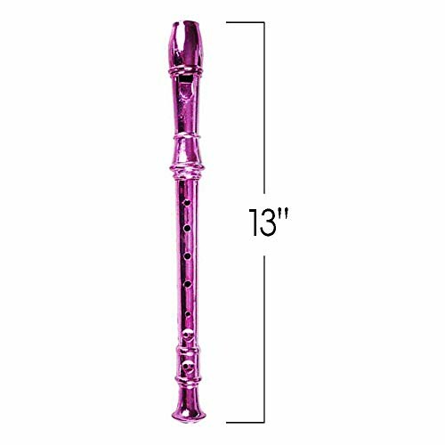 Purple recorder flute with 13-inch measurement